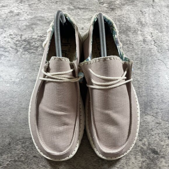 Hey Dude Wendy Boho Slip On Lace Shoes Size 10 Natural Collection Rose - Picture 7 of 10